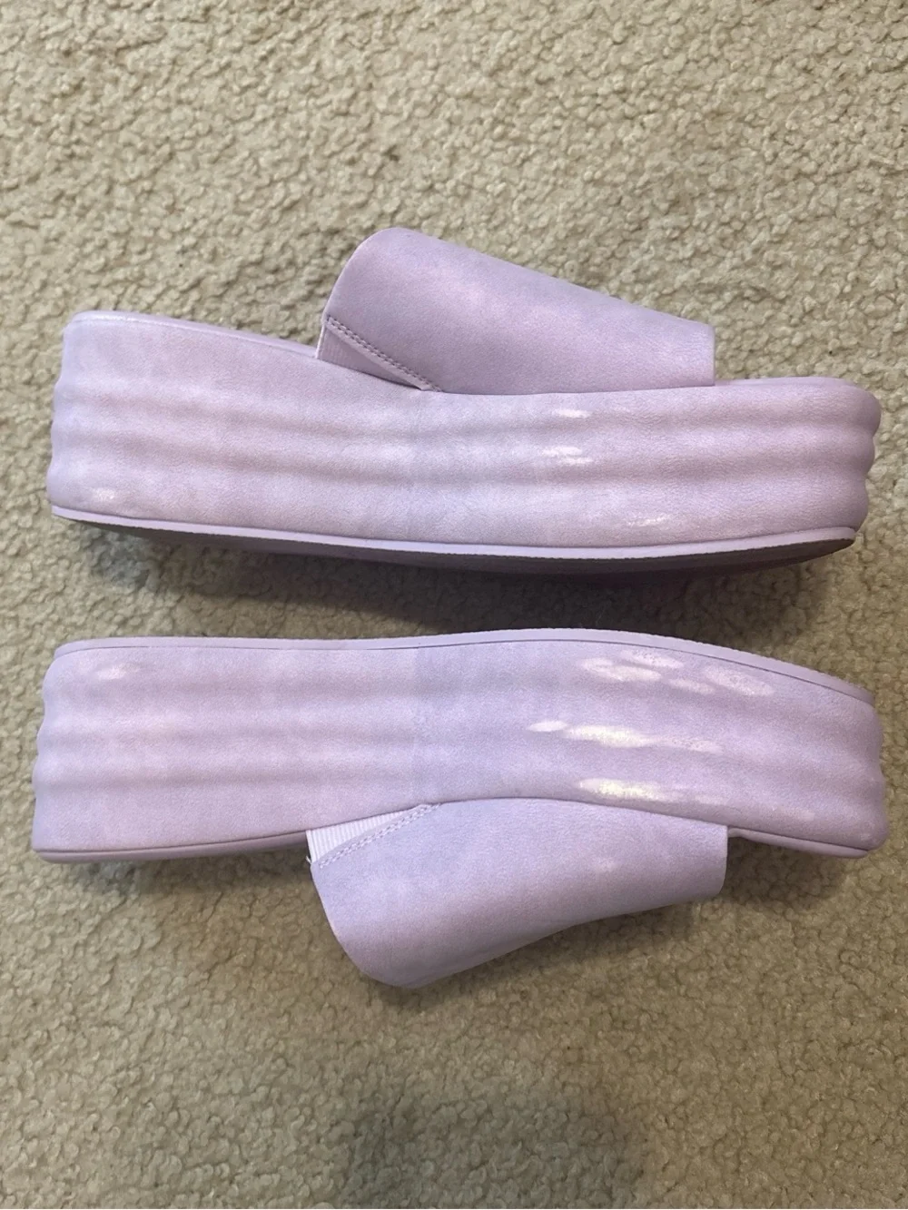 NOBO Lavender Platform Slide Sandals